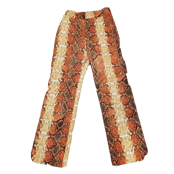 I AM GIA PYTHON SHIRAZ PANTS ORANGE - Picture 3 of 6